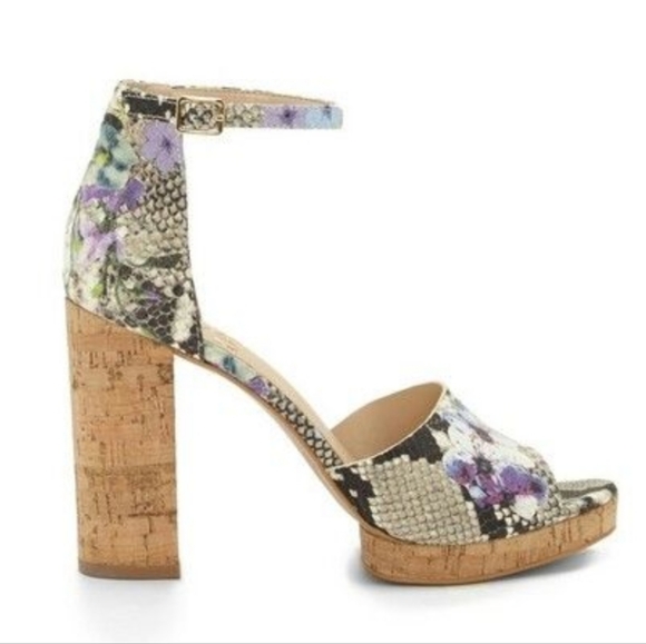 Vince Camuto Purple Snake Print Shoes - Picture 1 of 5